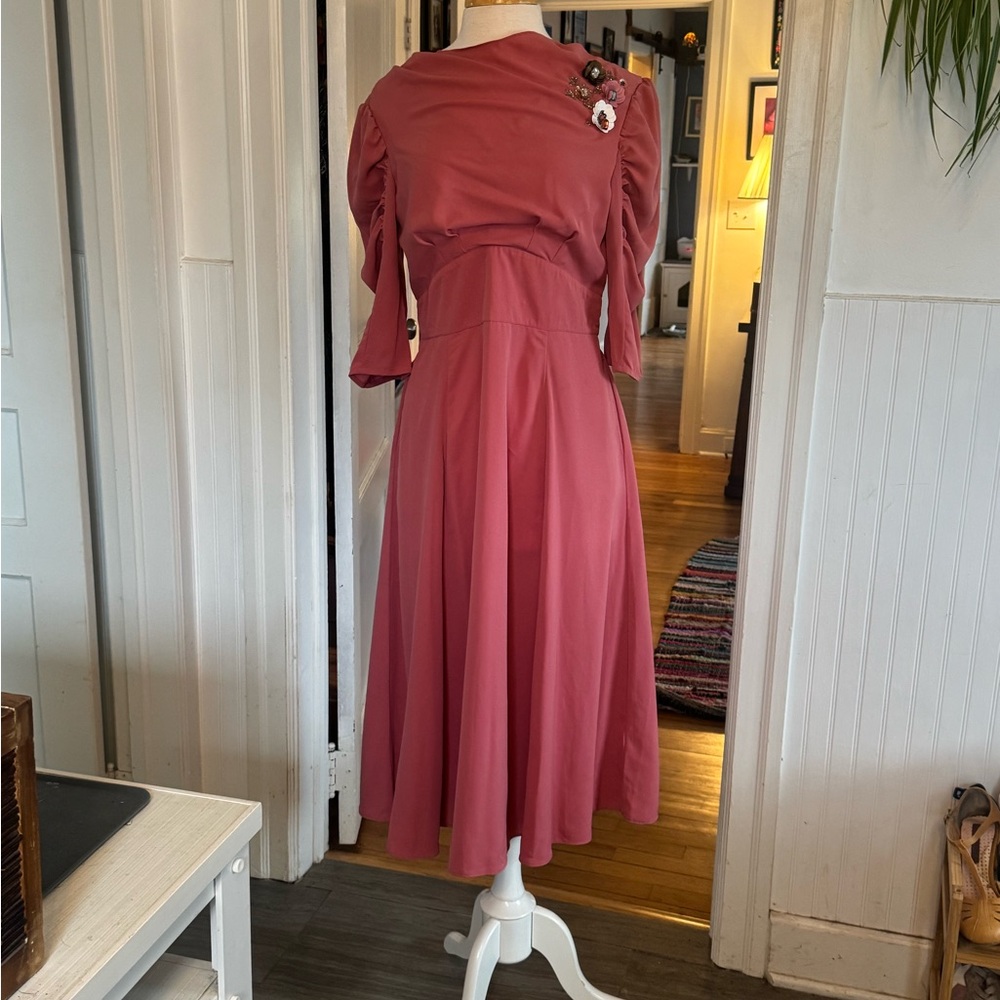 EShakti Zapelle Pink Vintage Inspired Cocktail Dress